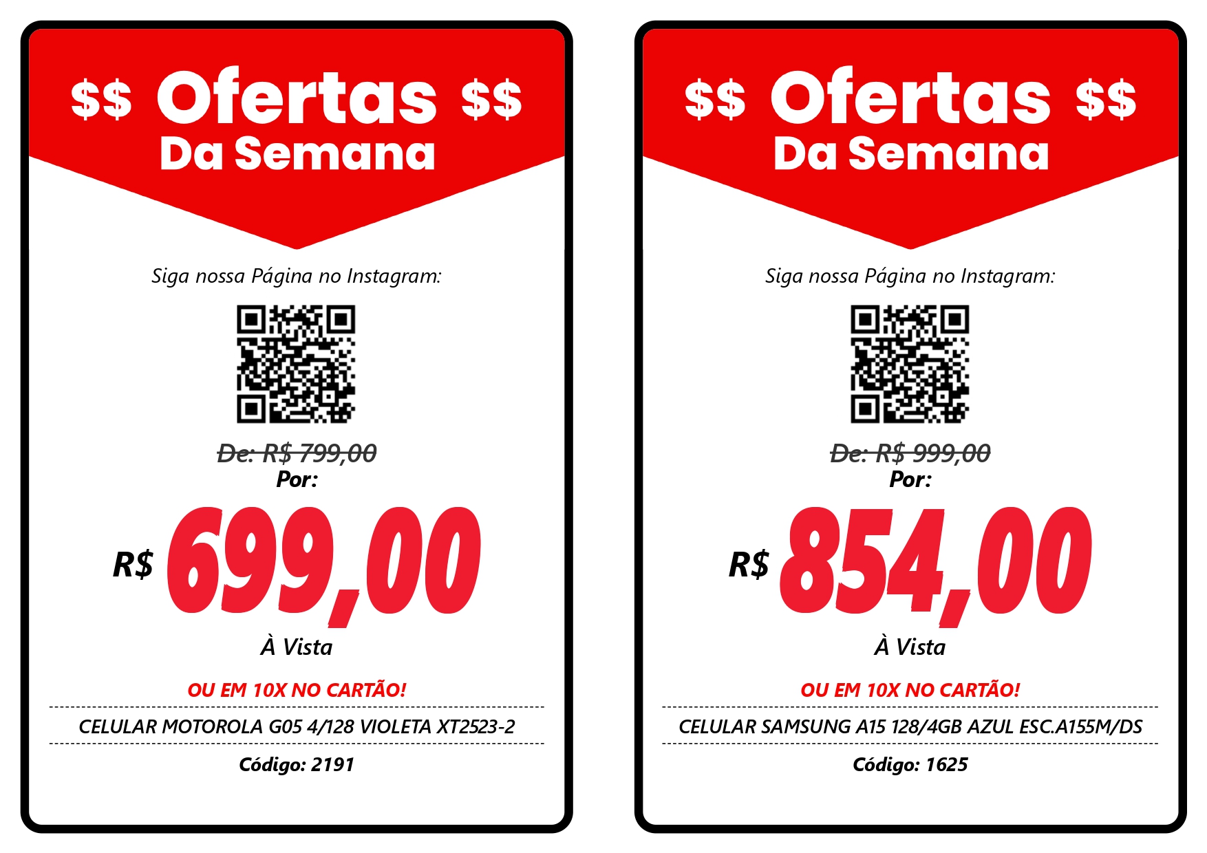 Exemplo de Placa de Preço